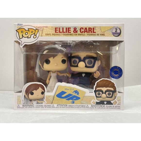 FUNKO POP ELLIE & CARL UP Disney Movie Wedding Pop In A Box Exclusive